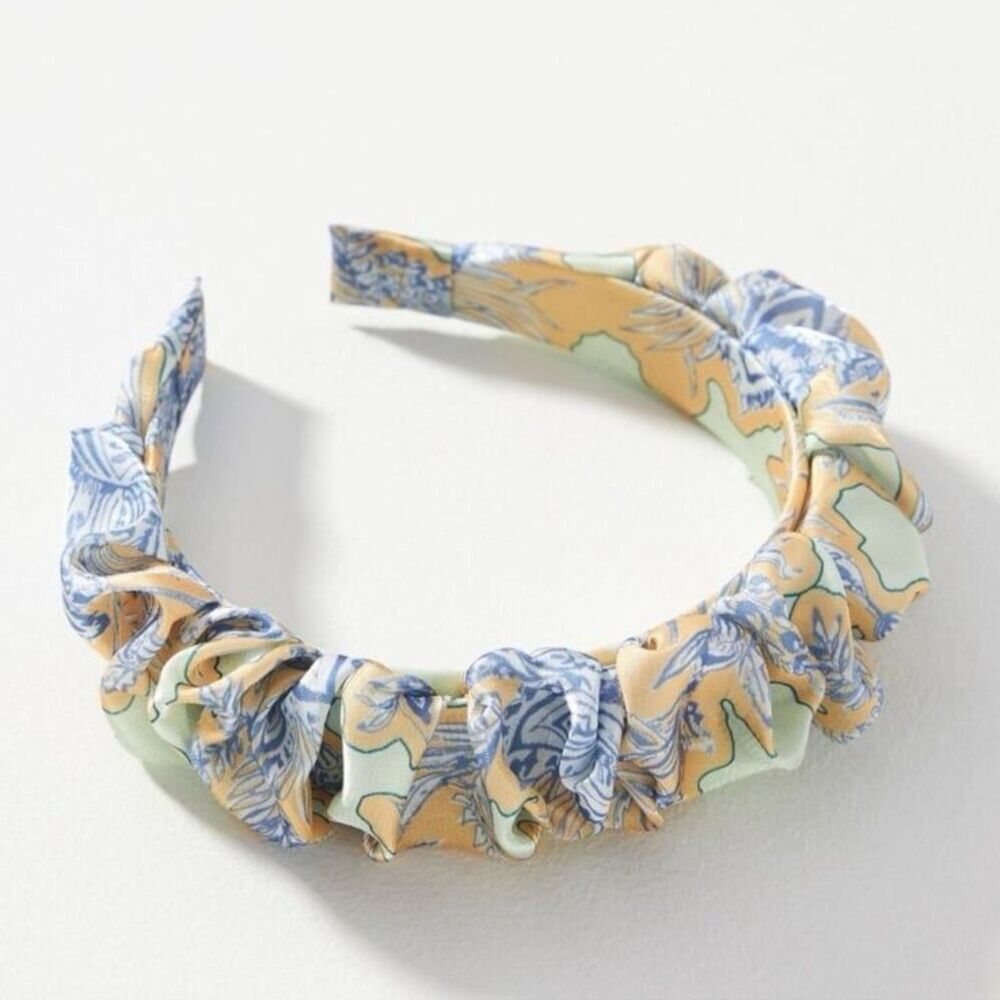 Anthropologie Scrunch Satin Headband NWT